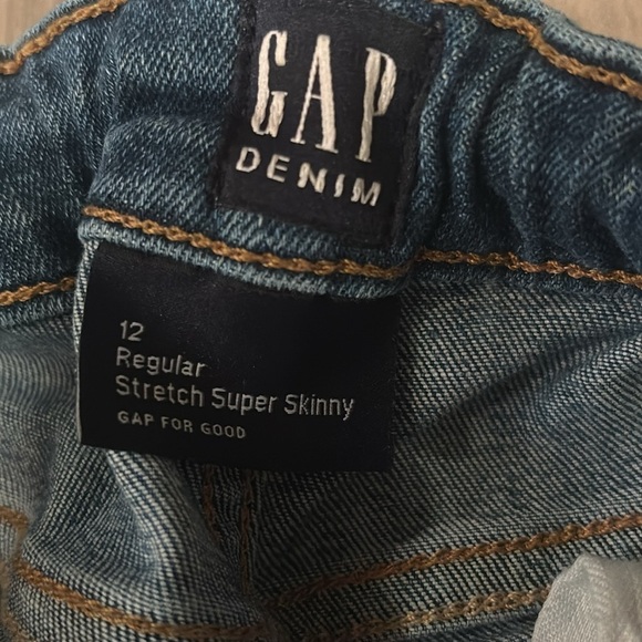 Gap Girls Blue Stretch Super Skinny Jeans Size 12 - Picture 4 of 6